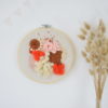 Tableau textile "Camel & Rose"
