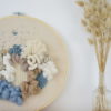 Tableau textile décoratif "Bleu et Sable"