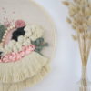 Tableau textile décoratif "Kaki et Rose" – Image 2