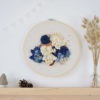 Tableau textile décoratif "Bleu et camel"