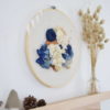 Tableau textile décoratif "Bleu et camel" – Image 2