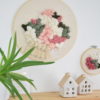 Tableau textile Vert et Rose #2 – Image 2