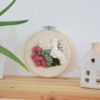 Tableau textile Vert et Rose