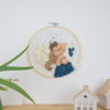 Tableau textile Bleu et Sable