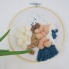 Tableau textile Bleu et Sable – Image 2